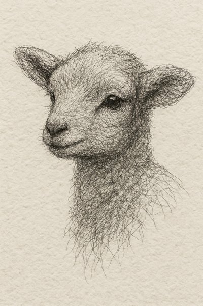 Disegno di un agnellino da Natalie Bruns