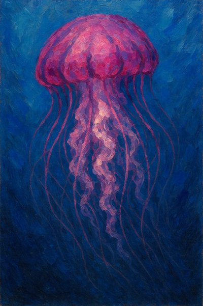 Medusa rosa luminosa da Natalie Bruns