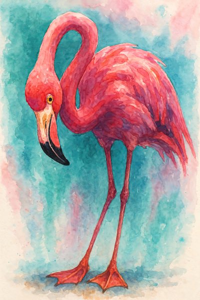 Grazioso fenicottero rosa da Natalie Bruns