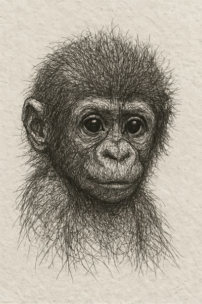 Cucciolo di scimpanzé innocente da Natalie Bruns