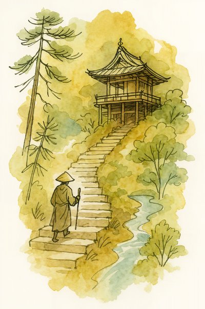 Il viaggio di Monk al Tempio da Natalie Bruns