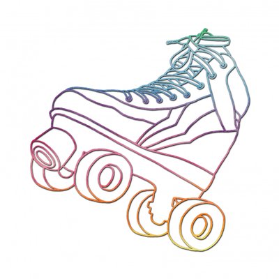 Retro Rainbow Skate da Natalie Bruns
