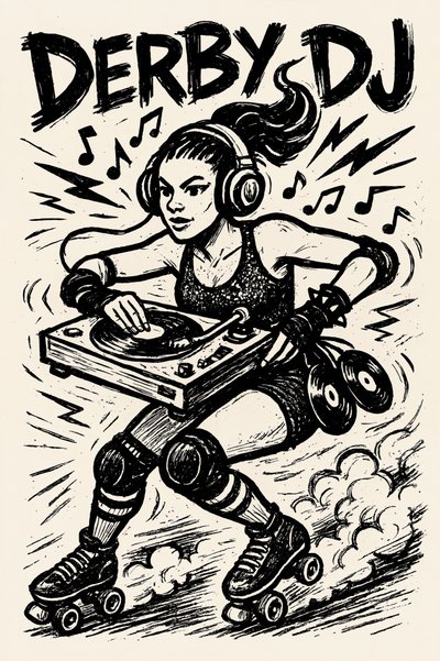 DJ del roller derby da Natalie Bruns