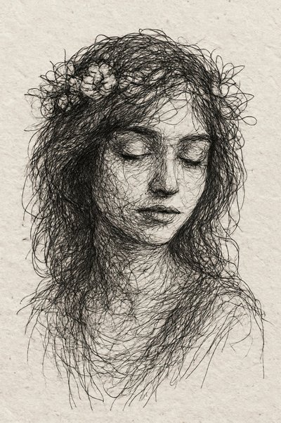 Ritratto floreale sereno da Natalie Bruns
