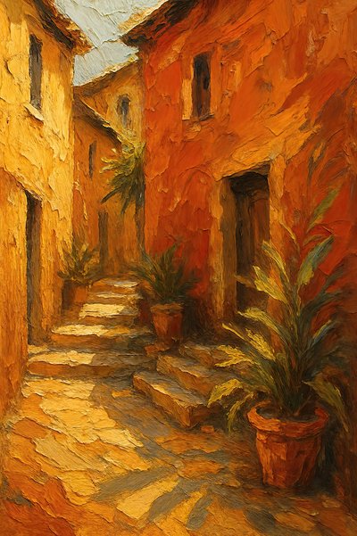 I gradini del Villaggio Illuminato dal Sole da Natalie Bruns