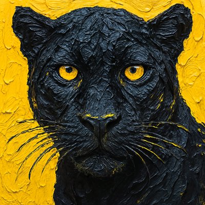 Pantera nera con texture da Natalie Bruns