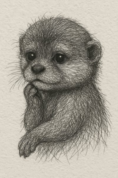 La piccola lontra pensierosa da Natalie Bruns