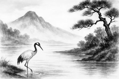 Una tranquilla scena sul lago Crane da Natalie Bruns