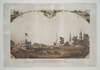 Veduta della piazza pubblica, Atlanta, Ga. da Nathan B. Abbott