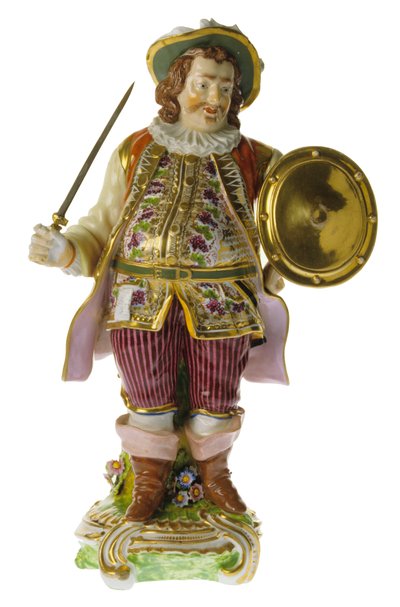 Figura in porcellana inglese del XVIII secolo dell