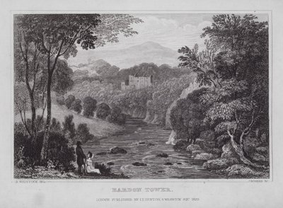 Torre di Bardon (incisione) da Nathaniel (after) Whittock