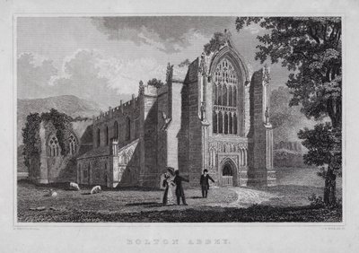 Abbazia di Bolton da Nathaniel (after) Whittock