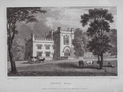 Bolton Hall da Nathaniel (after) Whittock