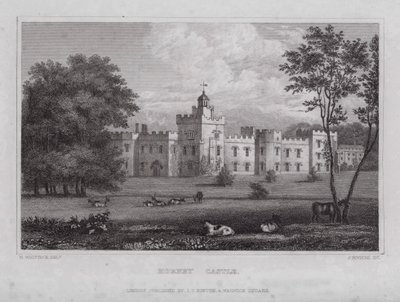 Castello di Hornby (incisione) da Nathaniel (after) Whittock