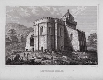 Chiesa di Lestingham da Nathaniel (after) Whittock