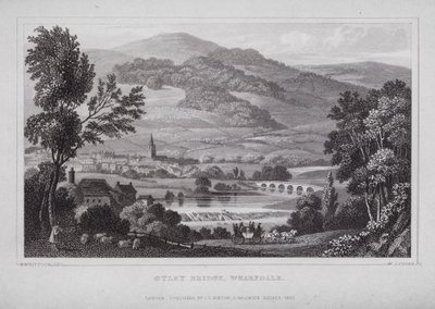 Ponte di Otley, Wharfdale da Nathaniel (after) Whittock