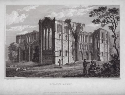 Abbazia di Rievaulx da Nathaniel (after) Whittock