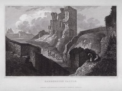 Castello di Sarborough da Nathaniel (after) Whittock