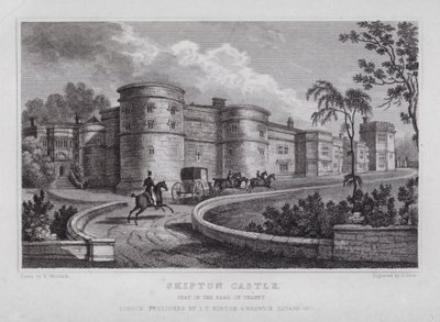 Castello di Skipton, sede del Conte di Thanet da Nathaniel (after) Whittock