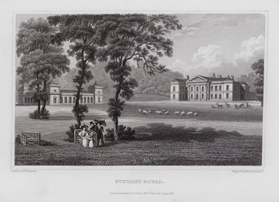 Studley Royal da Nathaniel (after) Whittock