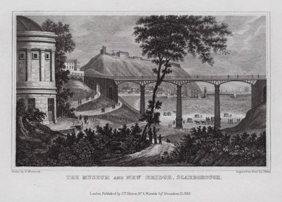 Il Museo e il Nuovo Ponte, Scarborough (incisione) da Nathaniel (after) Whittock