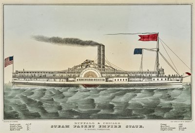 Buffalo e Chicago Steam Packet da Nathaniel Currier