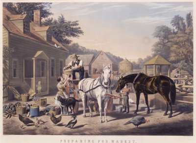 Preparazione per il mercato da Nathaniel Currier