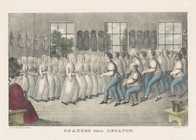 Shakers vicino a Lebanon, c.1830 da Nathaniel Currier