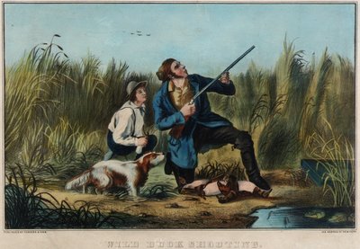 Tiro alle anatre selvatiche da Nathaniel Currier