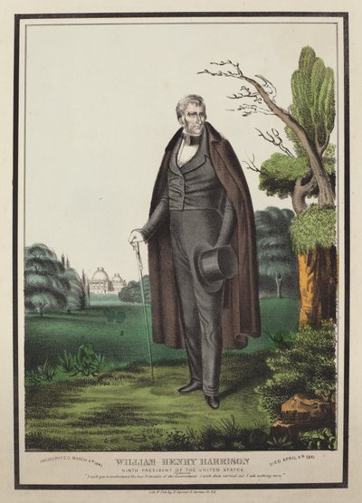 William Henry Harrison: nono presidente degli Stati Uniti da Nathaniel Currier