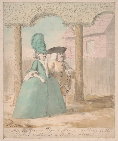 Il Papà e la Mamma di Miss Peagreen che Camminano nei Passeggi Pubblici in un Luogo di Balneazione da Nathaniel Dance