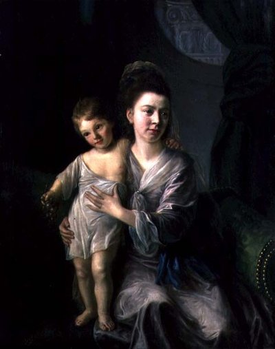 Anne Gardiner con il suo figlio maggiore Kirkman da Nathaniel Hone