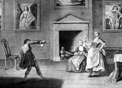 Volano e racchetta, 1743 da Nathaniel Parr