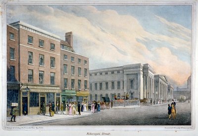 Aldersgate Street, Città di Londra da Nathaniel Whittock