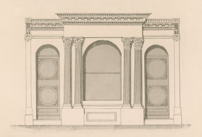 Vetrina del negozio di vini e liquori di Mr Maber, Tyndale Place, Islington da Nathaniel Whittock