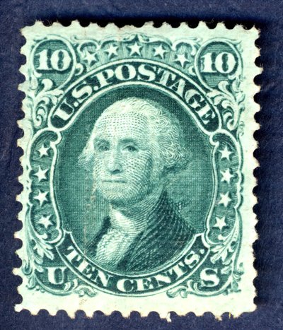 10c Washington E Grill singolo, 1867 da National Bank Note Company