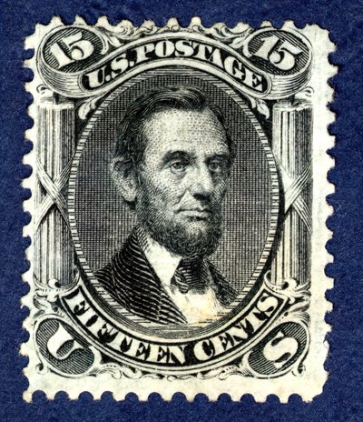 15c Abraham Lincoln F Grill singolo, 1867 da National Bank Note Company