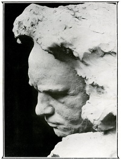 Profilo di Ludwig van Beethoven (1770-1827), dettaglio di un busto in bronzo da Naum Aronson