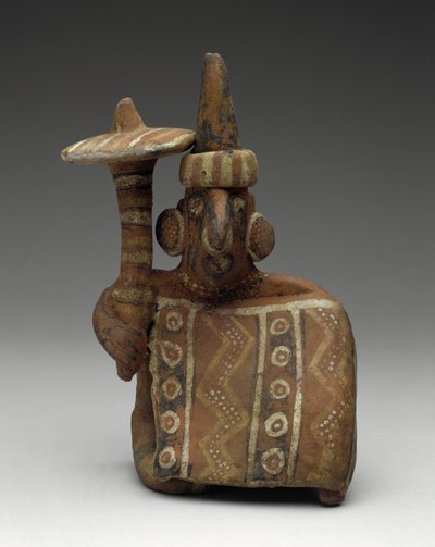Figura maschile seduta con una mazza da Nayarit Nayarit
