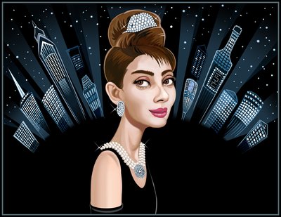 Audrey Hepburn, 2021 (digitale) da Neale Osborne