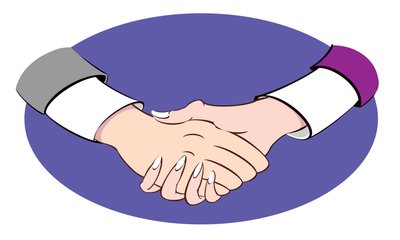 Stretta di mano - illustrazione da Neale Osborne