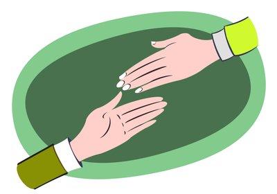 Mani che aiutano - illustrazione di allegoria aziendale da Neale Osborne