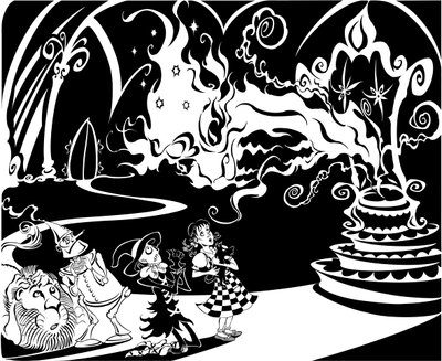 Il meraviglioso mago di Oz: Il grande Oz parla a Dorothy, allo spaventapasseri, all