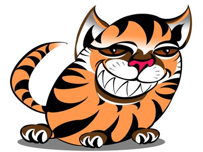 Gatto tigre - cartone animato da Neale Osborne