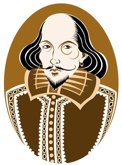 William Shakespeare, poeta e drammaturgo inglese battezzato il 26 aprile 1564 - 23 aprile 1616 da Neale Osborne