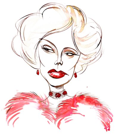 Zsa Zsa Gabor, attrice ungherese-americana 6 febbraio 1917 - 18 dicembre 2016 da Neale Osborne