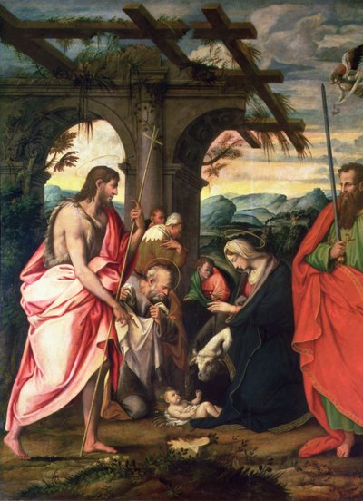 Nascita di Cristo con San Paolo e San Giovanni Battista da Neapolitan School