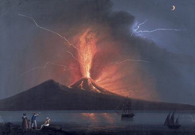 Napoli: eruzione del Vesuvio, 22 ottobre 1822 da Neapolitan School
