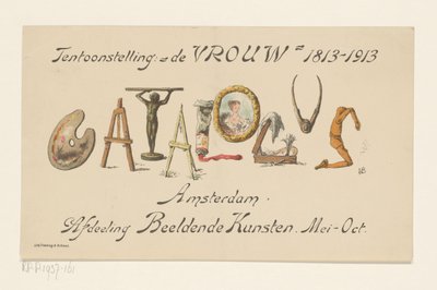 Cartolina della mostra La Donna, 1813-1913 da Nelly Bodenheim (signed by artist)