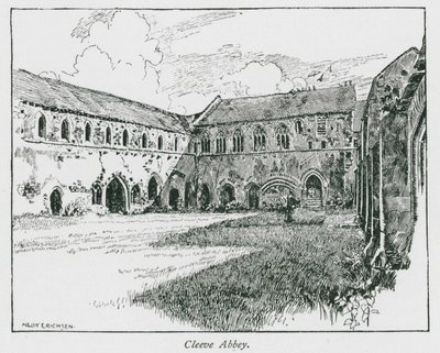 Abbazia di Cleeve (litografia) da Nelly Erichsen